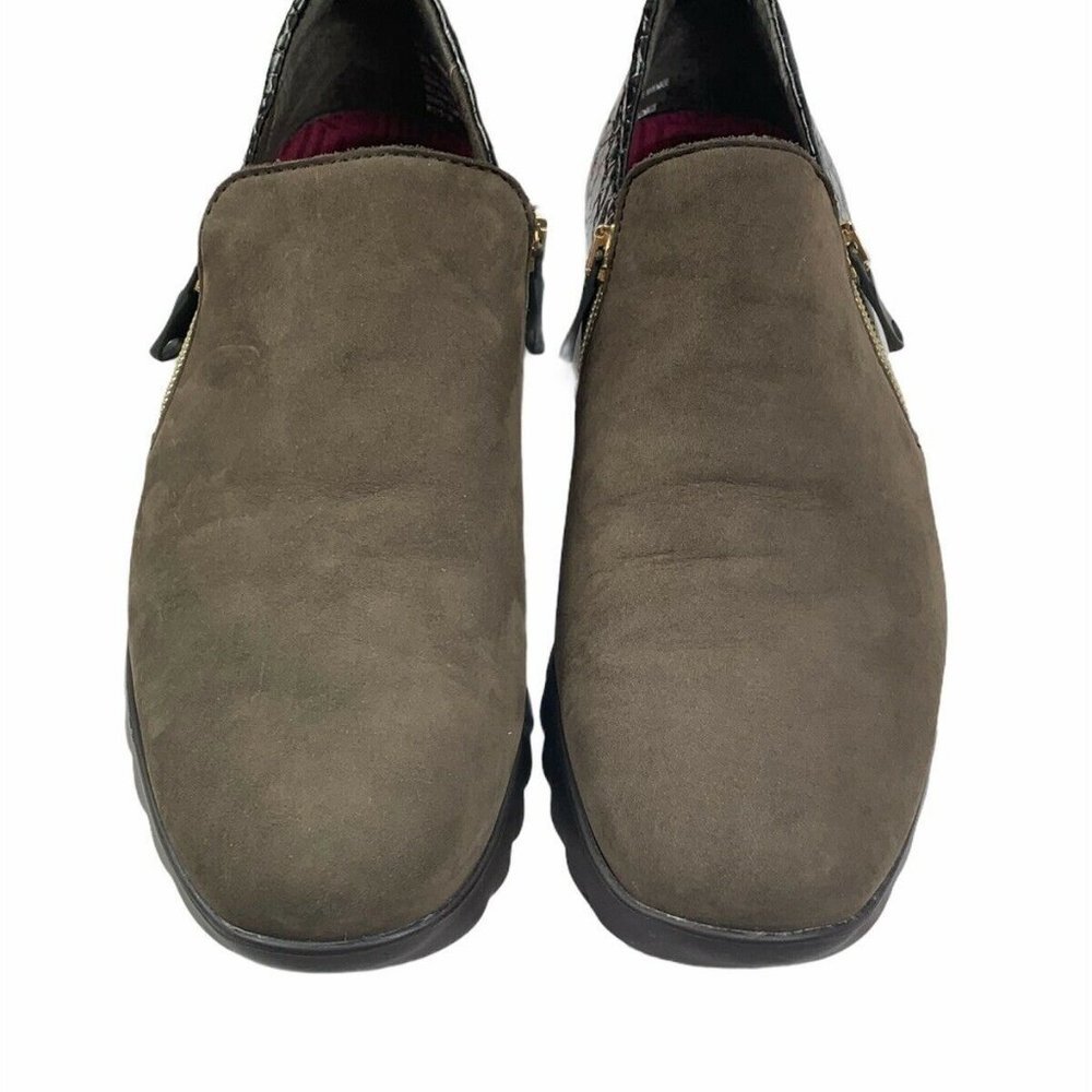 Munro Shoes "Kit" Women's Size 9 Brown Leather Zip Cushioned Comfort - Picture 5 of 8